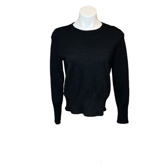Mercer & Madison black merino wool crew neck sweater size XL - Picture 1 of 15